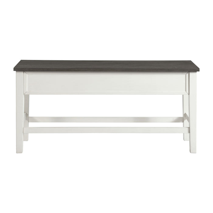 Kayla - Two Tone Counter Storage Bench With Grey Top