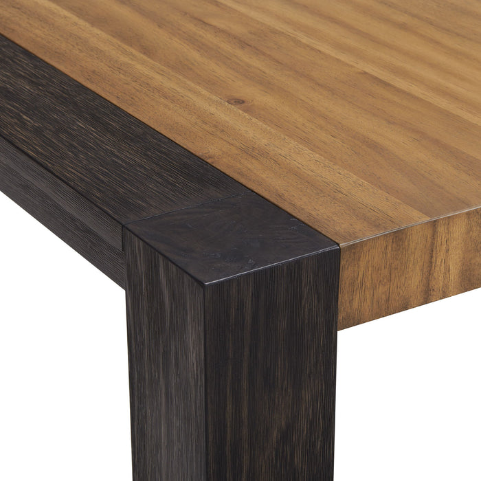 Breckenridge - Dining Table With Oak Top And 1X18 Leaf - Black