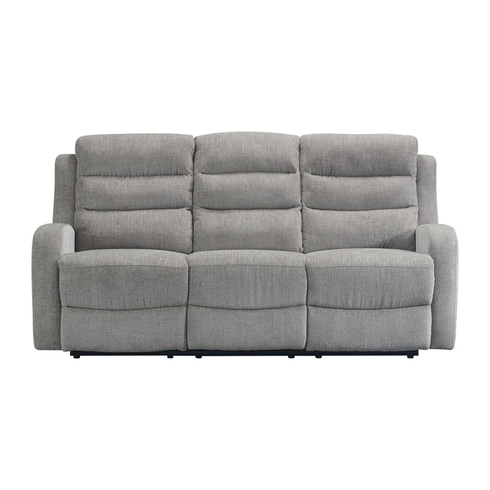 Avanti - Power Motion Sofa with Power Motion Head Recliner - Whiskers Nature Grey