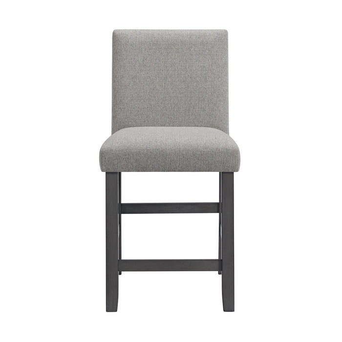 Seneca - Counter Side Chair With Grey Fabric - Gray (Set of 2)
