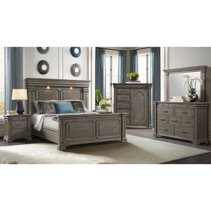 Kings Court - 1 Door And 7 - Drawer Chest - Gray