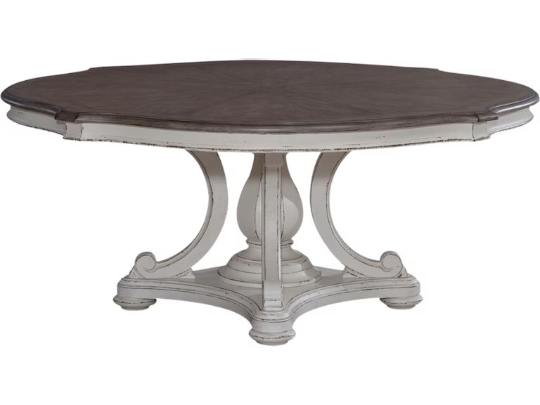 Magnolia Manor - Round Table Set - White