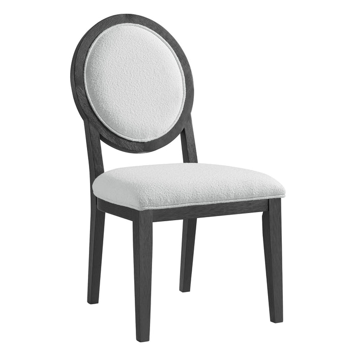 Versailles - Contemporary Round Back Dining Chair (Set of 2) - Black / White