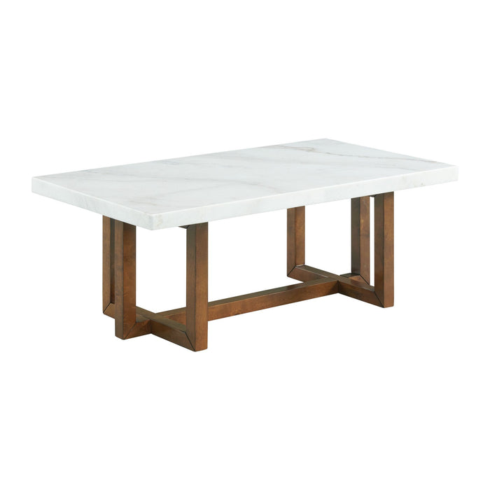 Morris - 2 Piece Occasional Marble Table Set - White