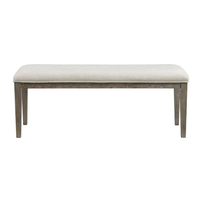 Versailles - Contemporary Dining Bench Boucle - White / Grey