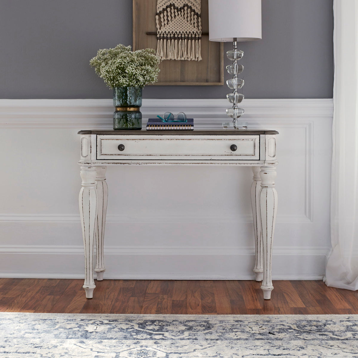 Magnolia Manor Accent Vanity Desk Nightstand White