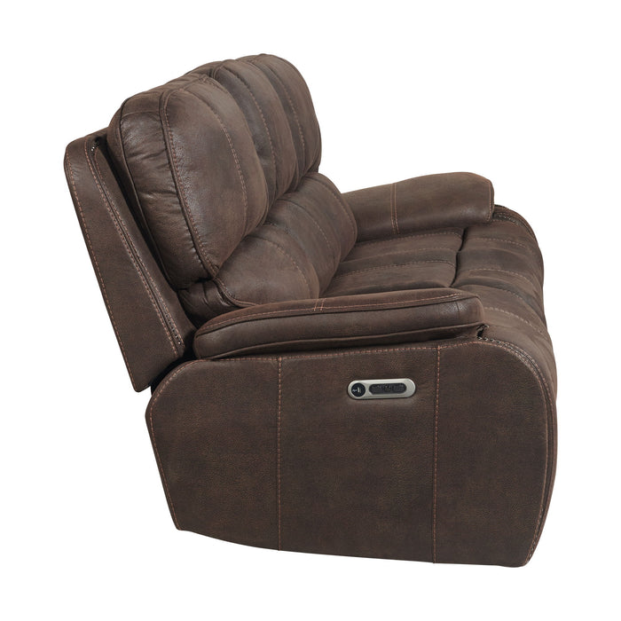 Atlantis - Power Motion Sofa With Power Headrest - Heritage Coffee