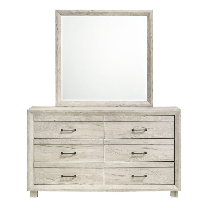 Fort Worth - Dresser & Mirror Set - White