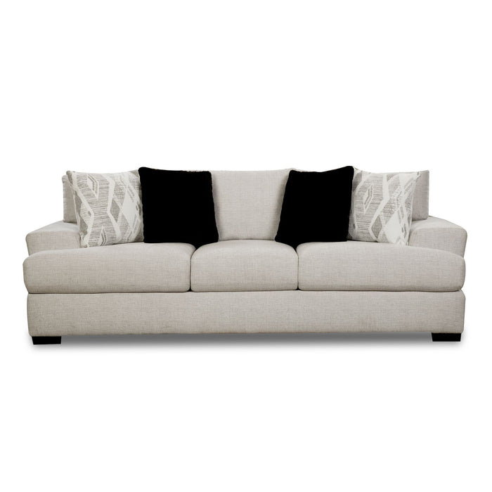 Style Line 9010 - Sofa - Fentasy Silver With 2 Pillows Naples Black, 2 Pillows Exotica Birch