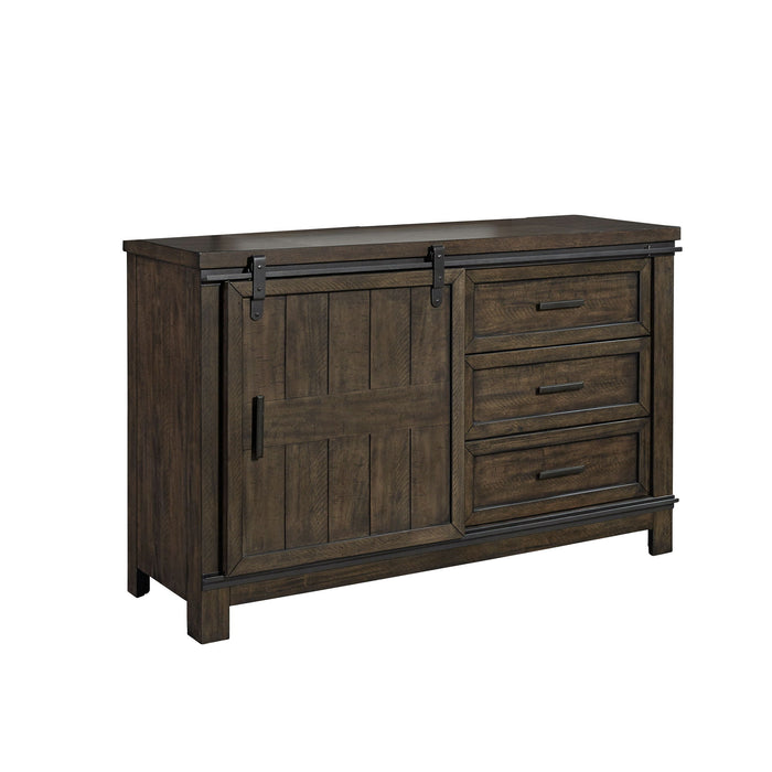 Thornwood Hills - Barn Door Dresser - Dark Gray